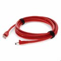 Add-On 7FT RJ-45 MALE TO RJ-45 MALE CAT6A STRAIGHT BOOTED, SNAGLESS RED COPPE ADD-7FCAT6A-RD-TAA